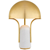 Visual Comfort KW3920WM-AB Kelly Wearstler Affinity 22 inch 40.00 watt White Marble Table Lamp Portable Light in Antique-Burnished Brass, Medium Dome photo thumbnail