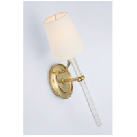 Visual Comfort S2325SB/CWG-L Marie Flanigan Abigail LED 5 inch Soft Brass and Clear Wavy Glass Sconce Wall Light, Large alternative photo thumbnail