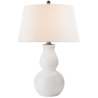 Visual Comfort SL3811WG-L E. F. Chapman Gourd 30 inch 150.00 watt White Glass Table Lamp Portable Light in Linen thumb