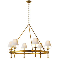 Visual Comfort SL5812HAB-NP E. F. Chapman Classic 6 Light 33 inch Hand-Rubbed Antique Brass Chandelier Ceiling Light photo thumbnail