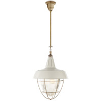 Visual Comfort TOB5042HAB-WHT Thomas O'Brien Henry 2 Light 18 inch Hand-Rubbed Antique Brass Pendant Ceiling Light in White photo thumbnail