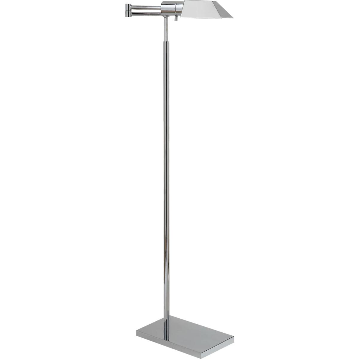 Visual Comfort Signature Collection 81134PN Studio 43 inch 40 watt Polished Nickel Swing Arm Floor Lamp Portable Light