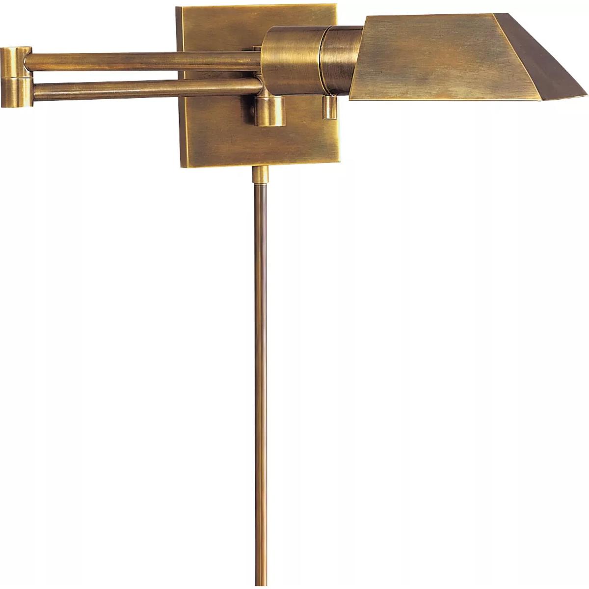 Visual Comfort Signature Collection 82034HAB Studio 24 inch 40 watt Hand-Rubbed Antique Brass Swing Arm Wall Light