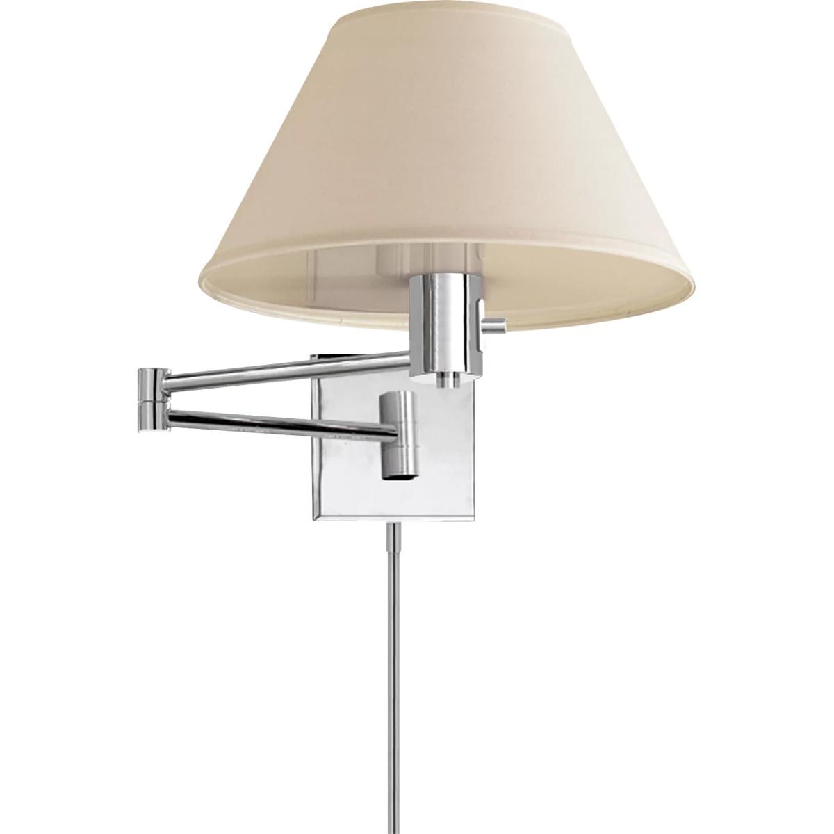 Visual Comfort Signature Collection 92000DPN-L Classic 25 inch 75 watt Polished Nickel Swing Arm Wall Lamp Wall Light