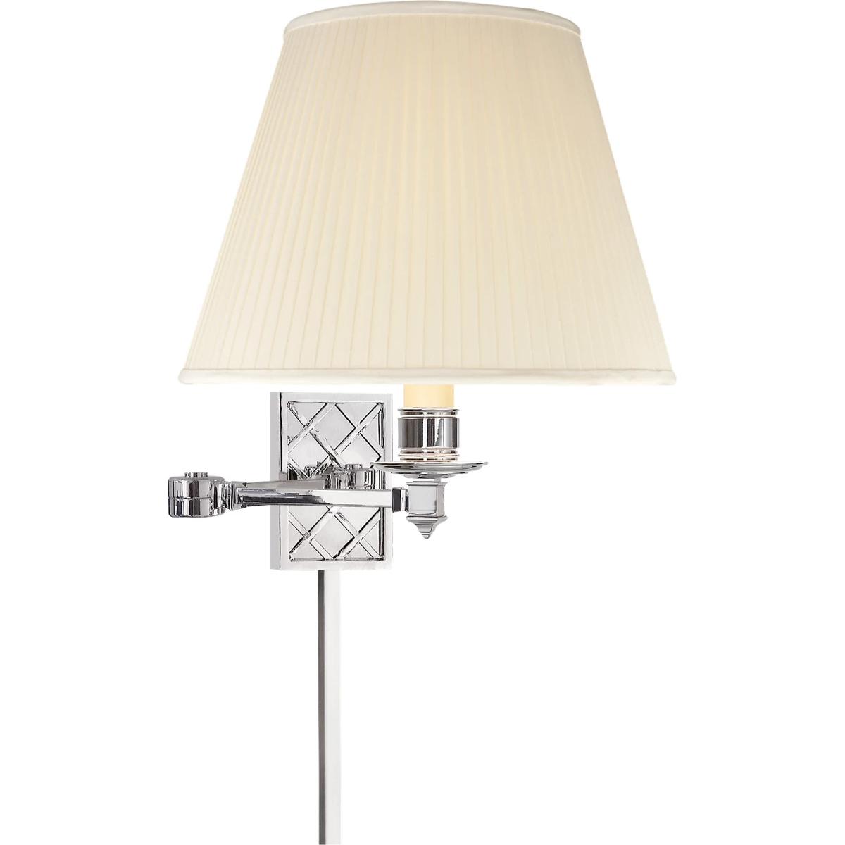 Visual Comfort Signature Collection AH2012PN-S Alexa Hampton Gene 12.75 inch 100 watt Polished Nickel Swing Arm Wall Light