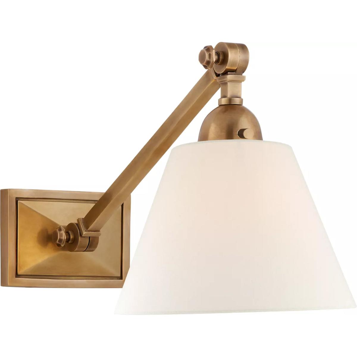Visual Comfort Signature Collection AH2325HAB-L Alexa Hampton Jane 1 Light 7.5 inch Hand-Rubbed Antique Brass Single Library Wall Light