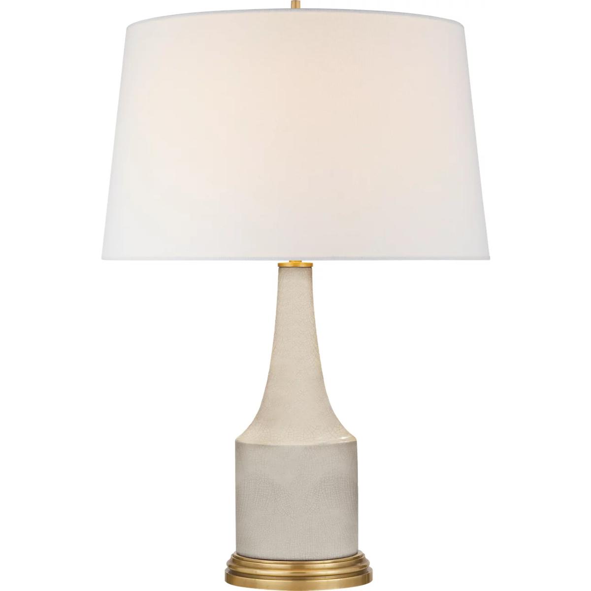 Lighting New York R-AH3082TS-L Visual Comfort Alexa Hampton Sawyer 25 inch 100.00 watt Tea Stain Crackle Table Lamp Portable Light AH3082TS-L - Open B