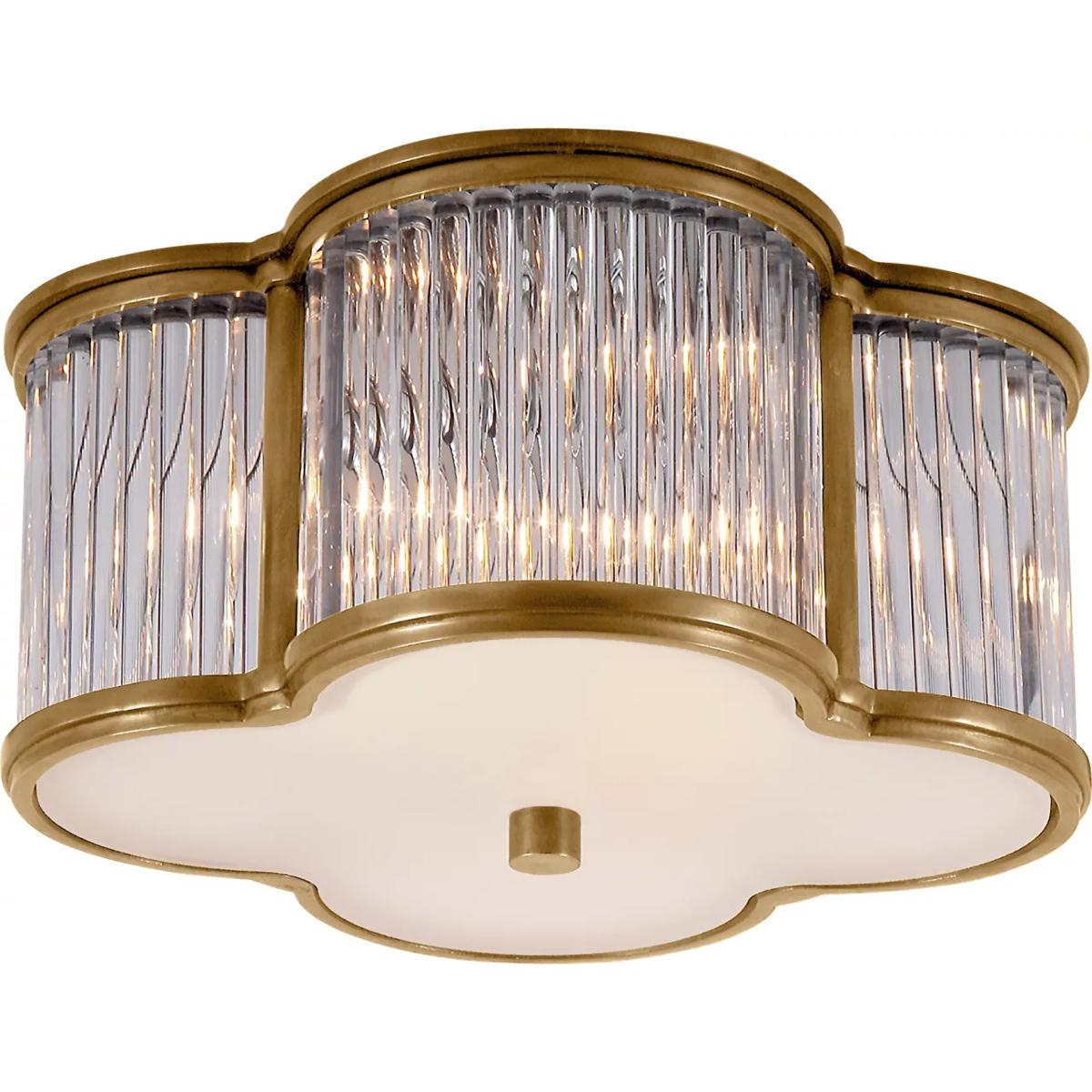 Visual Comfort Signature Collection AH4014NB/CG-FG Alexa Hampton Basil 2 Light 11.25 inch Natural Brass with Clear Glass Flush Mount Ceiling Light in
