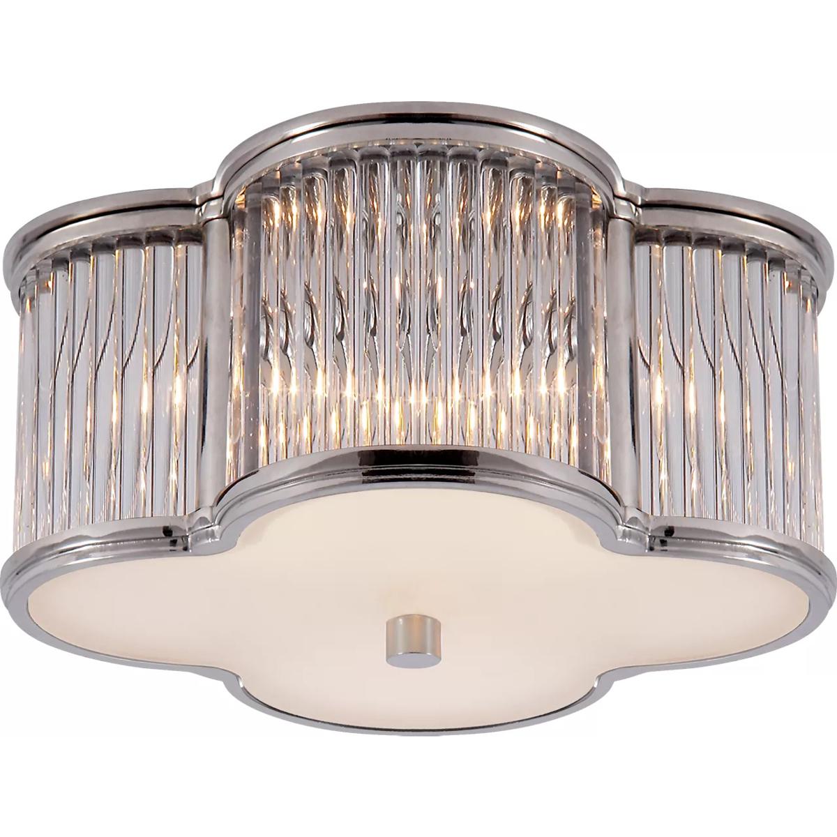 Visual Comfort Signature Collection AH4014PN/CG-FG Alexa Hampton Basil 2 Light 11.25 inch Polished Nickel with Clear Glass Flush Mount Ceiling Light i