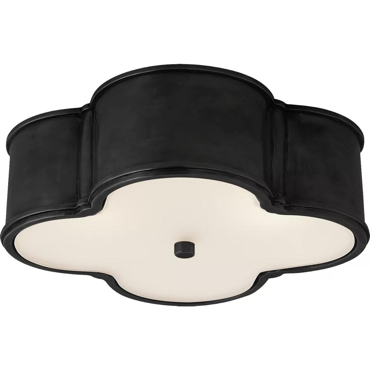 Visual Comfort Signature Collection AH4015GM-FG Alexa Hampton Basil 3 Light 17.25 inch Gun Metal Flush Mount Ceiling Light