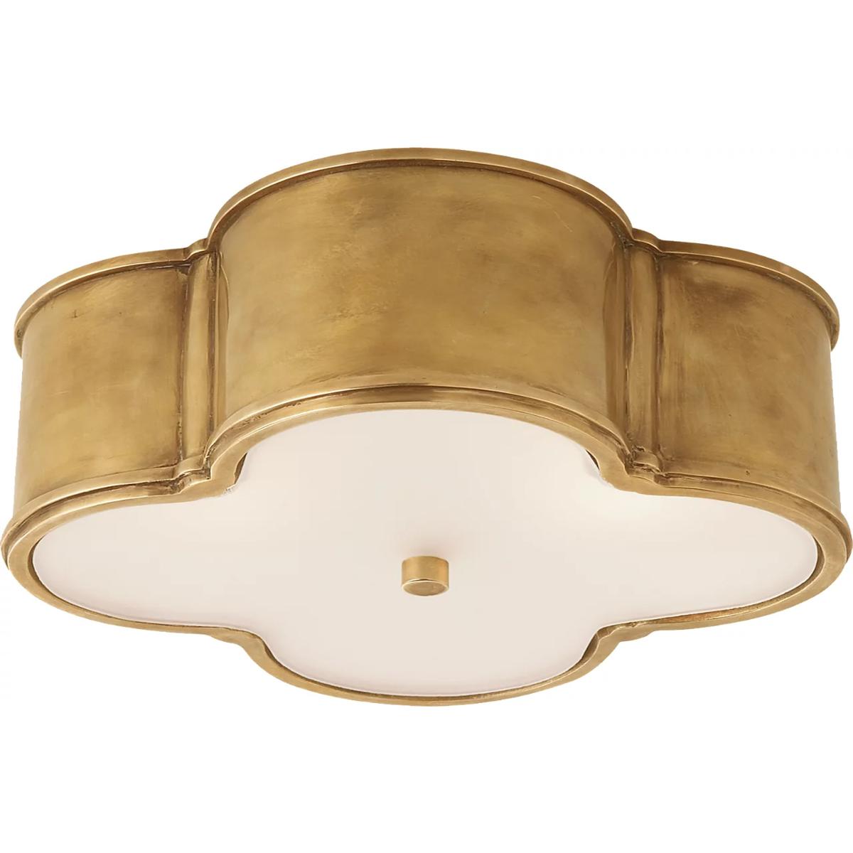 Visual Comfort Signature Collection AH4015NB-FG Alexa Hampton Basil 3 Light 17.25 inch Natural Brass Flush Mount Ceiling Light