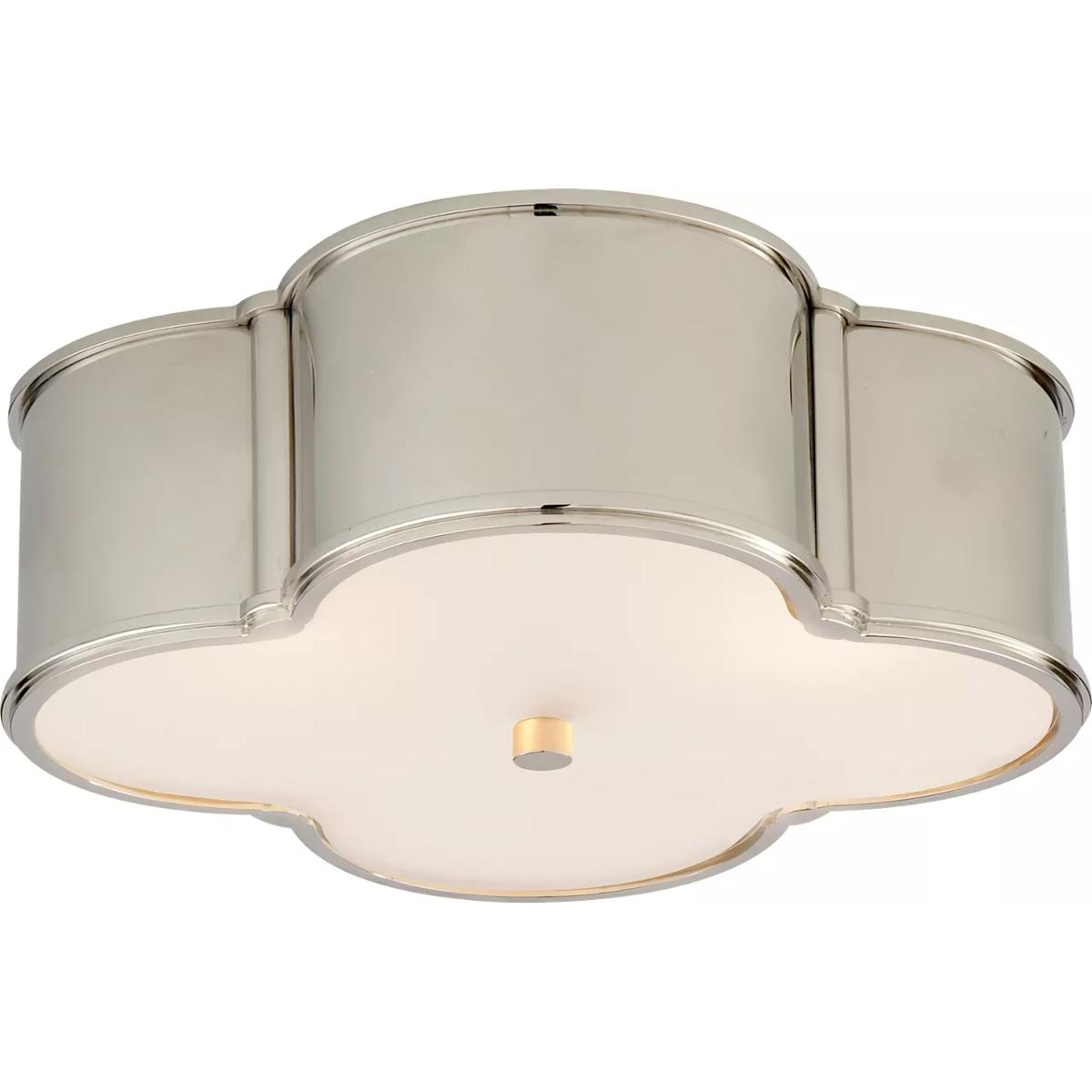 Visual Comfort Signature Collection AH4015PN-FG Alexa Hampton Basil 3 Light 17.25 inch Polished Nickel Flush Mount Ceiling Light