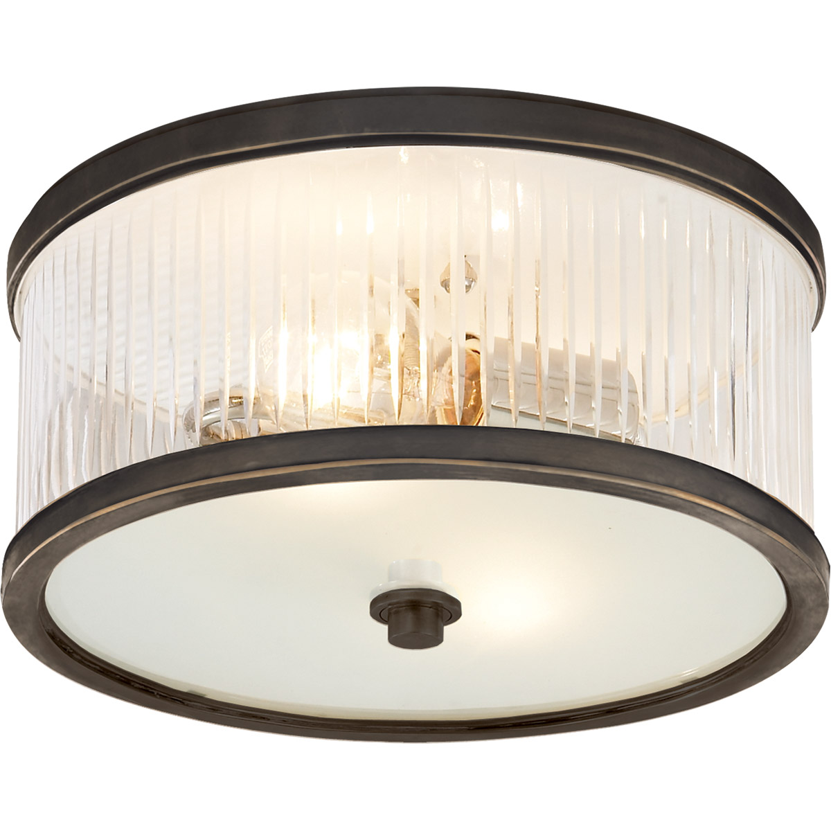 Visual Comfort Signature Collection AH4200BZ-FG Alexa Hampton Randolph 2 Light 11.25 inch Bronze Flush Mount Ceiling Light, Small