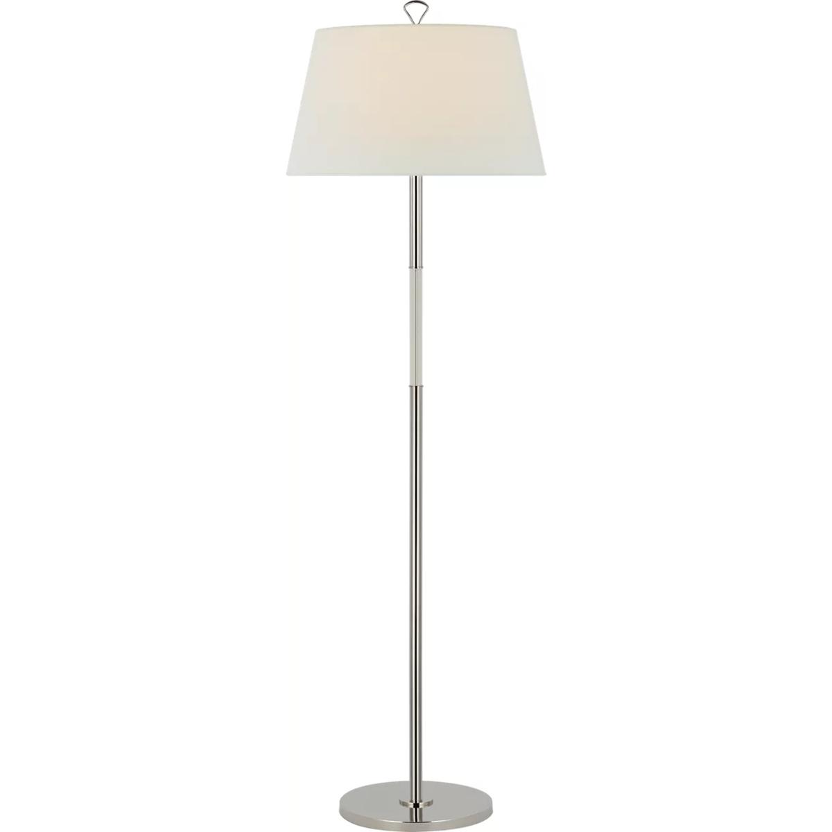 Visual Comfort Signature Collection AL1000PN/PAR-L Amber Lewis Griffin 62.5 inch 15 watt Polished Nickel and Parchment Leather Floor Lamp Portable Lig