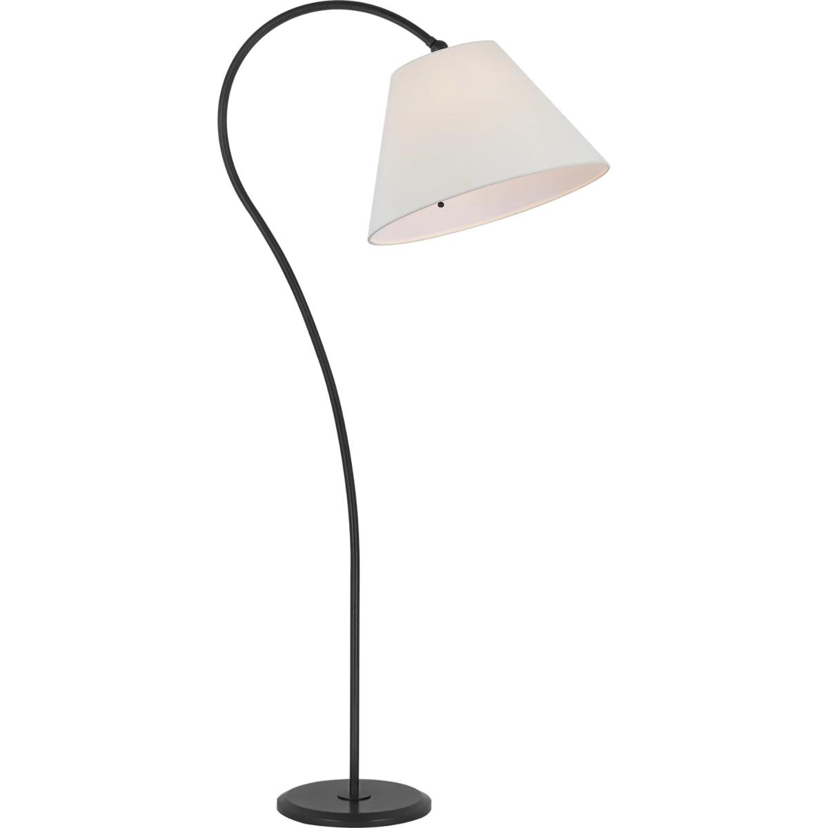 Visual Comfort Signature Collection AL1060AI-L Amber Lewis Dume 63 inch 15 watt Aged Iron Arched Floor Lamp Portable Light in Linen, Large