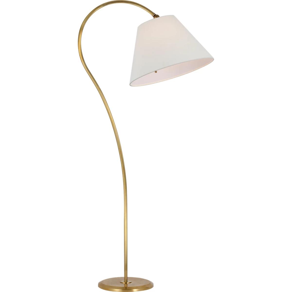 Visual Comfort Signature Collection AL1060HAB-L Amber Lewis Dume 63 inch 15 watt Hand-Rubbed Antique Brass Arched Floor Lamp Portable Light in Linen,