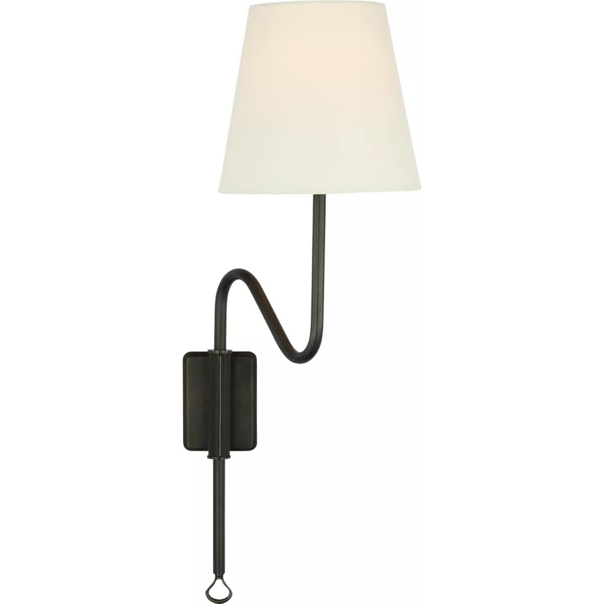 Visual Comfort Signature Collection AL2008BZ/CHC-L Amber Lewis Griffin LED 7.5 inch Bronze and Chocolate Leather Articulating Sconce Wall Light