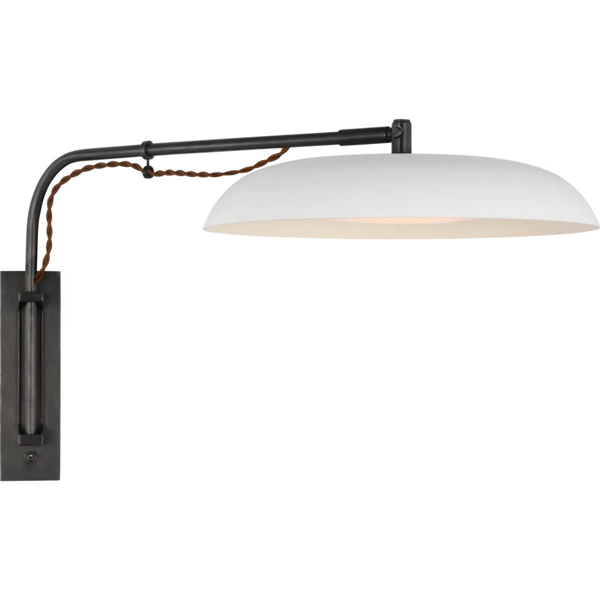 Visual Comfort Signature Collection AL2040BZ/WHT-WG Amber Lewis Cyrus LED 14 inch Bronze and White Articulating Wall Light, Medium
