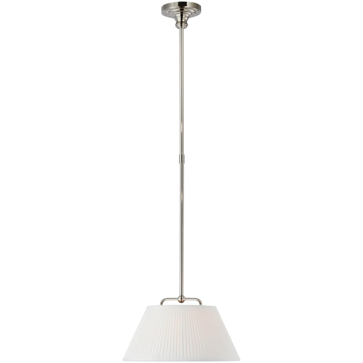 Visual Comfort Signature Collection AL5066PN-SP Amber Lewis Serrato LED 20 inch Polished Nickel Hanging Shade Ceiling Light
