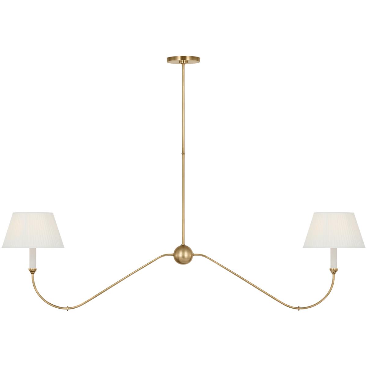 Lighting New York R-AL5085HAB-SP Visual Comfort Signature Collection Amber Lewis Ingela LED 65 inch Hand-Rubbed Antique Brass Linear Chandelier Ceilin