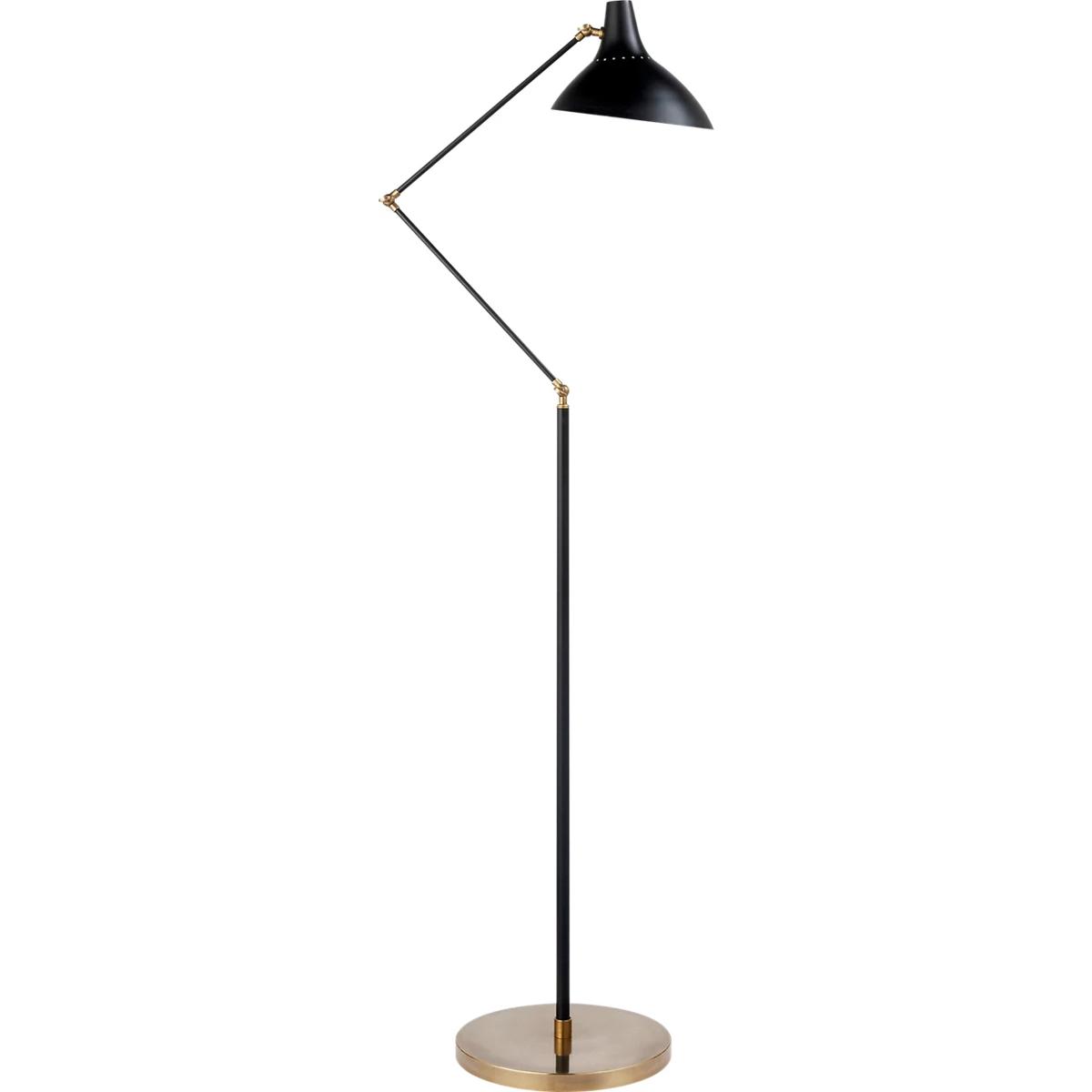 Visual Comfort Signature Collection ARN1006BLK AERIN Charlton 51 inch 60 watt Black and Brass Floor Lamp Portable Light