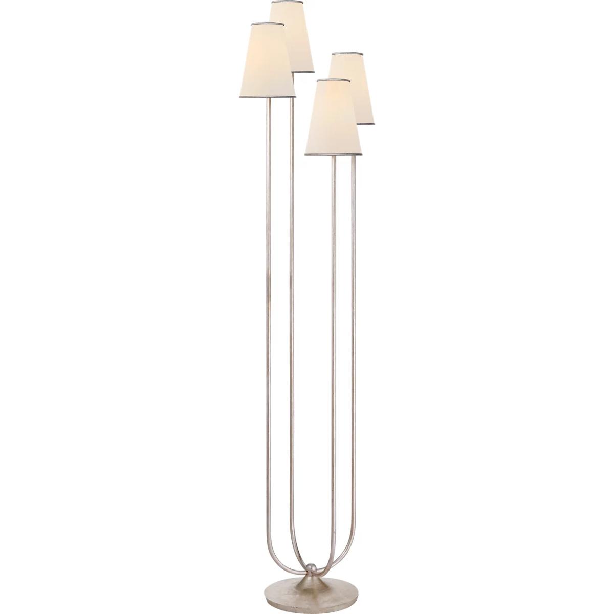 Visual Comfort Signature Collection ARN1025BSL-L AERIN Montreuil 67 inch 40 watt Burnished Silver Leaf Floor Lamp Portable Light