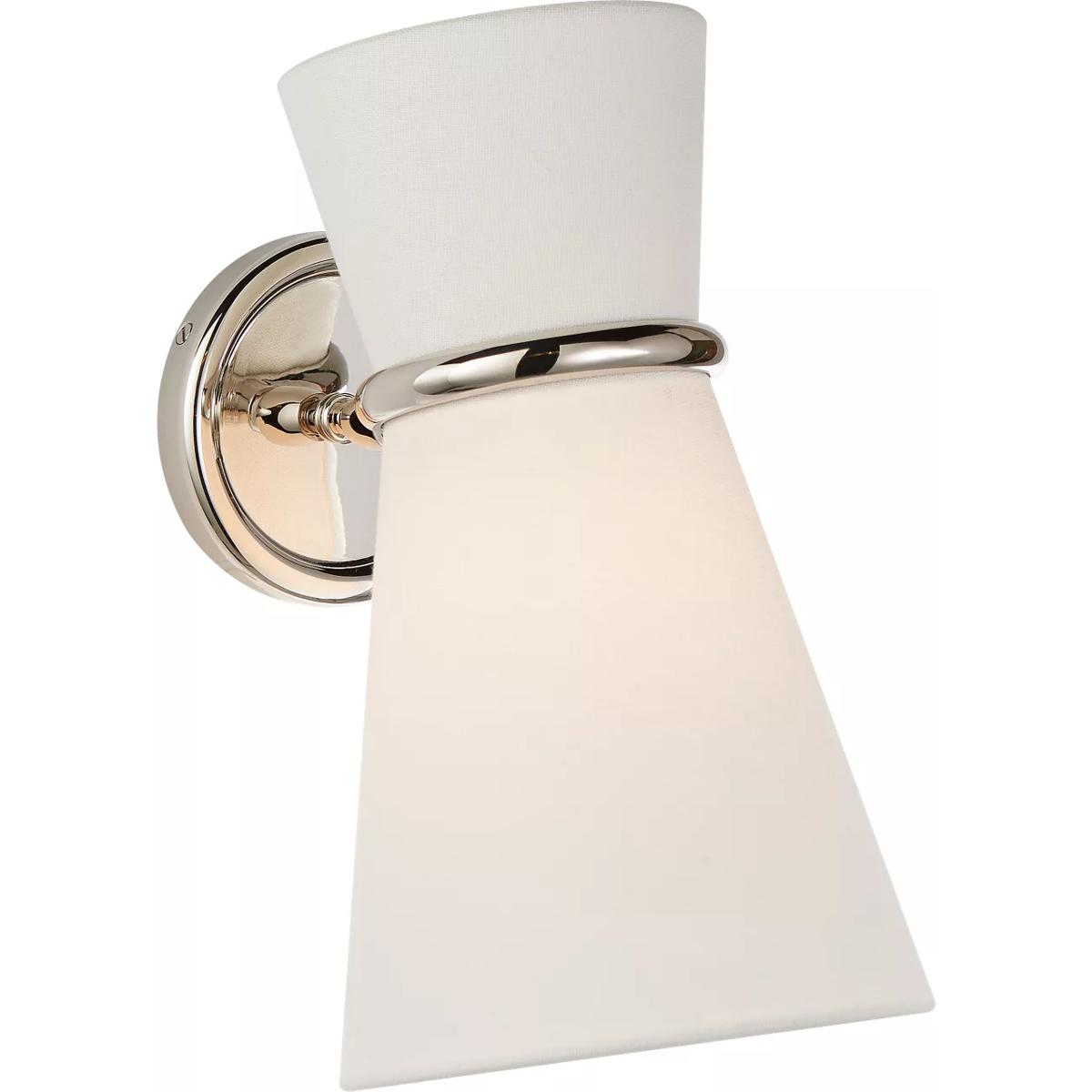 Visual Comfort Signature Collection ARN2008PN-L AERIN Clarkson 1 Light 7 inch Polished Nickel Single Pivoting Sconce Wall Light, Small