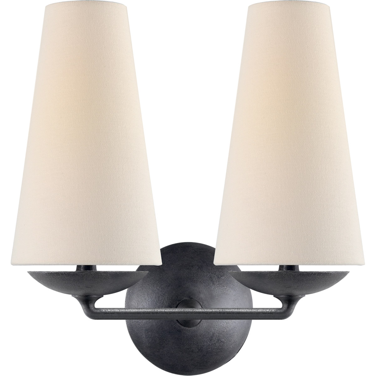 Visual Comfort Signature Collection ARN2202AI-L AERIN Fontaine 2 Light 13.25 inch Aged Iron Double Sconce Wall Light