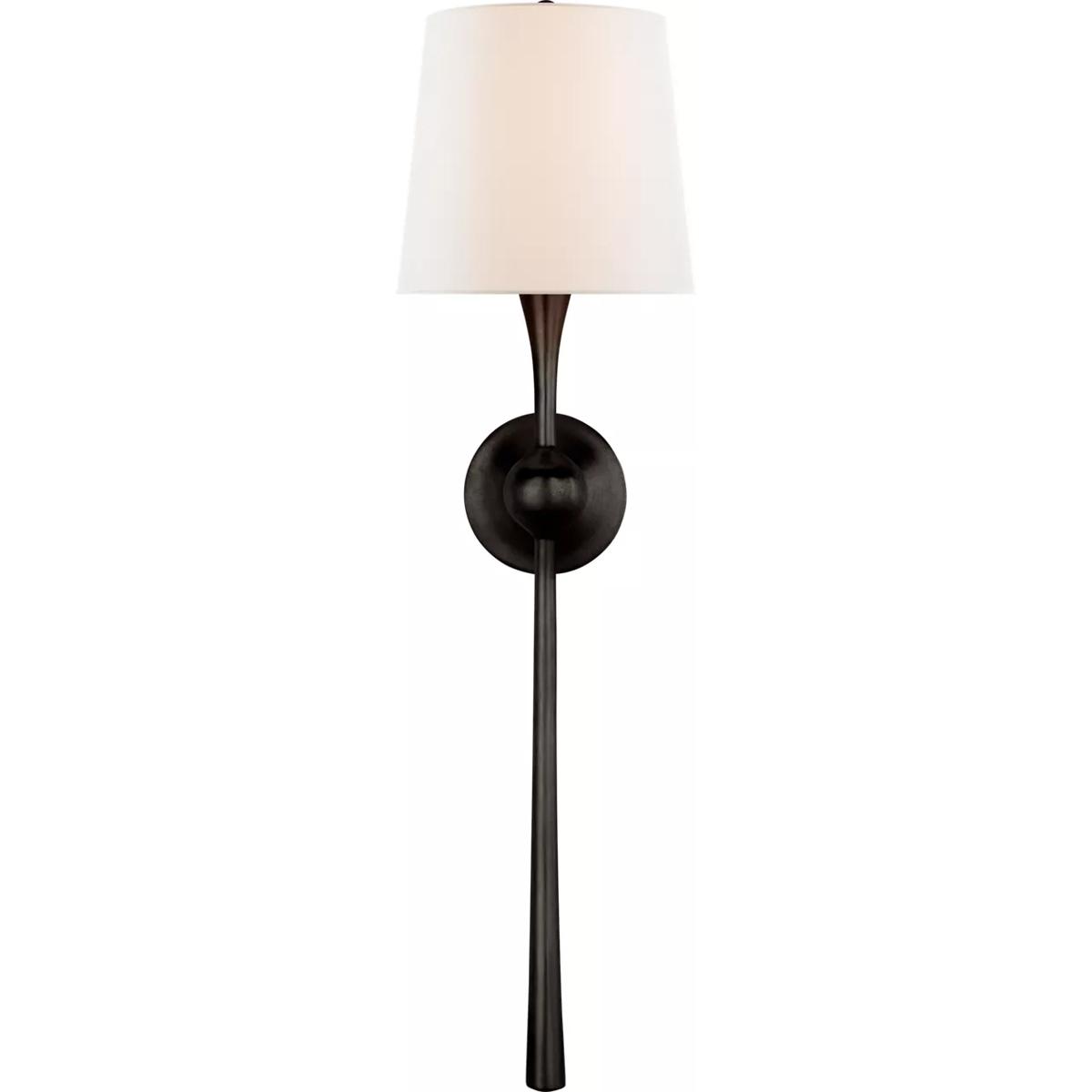 Visual Comfort Signature Collection ARN2302AI-L AERIN Dover 1 Light 7.5 inch Aged Iron Tail Sconce Wall Light, Large