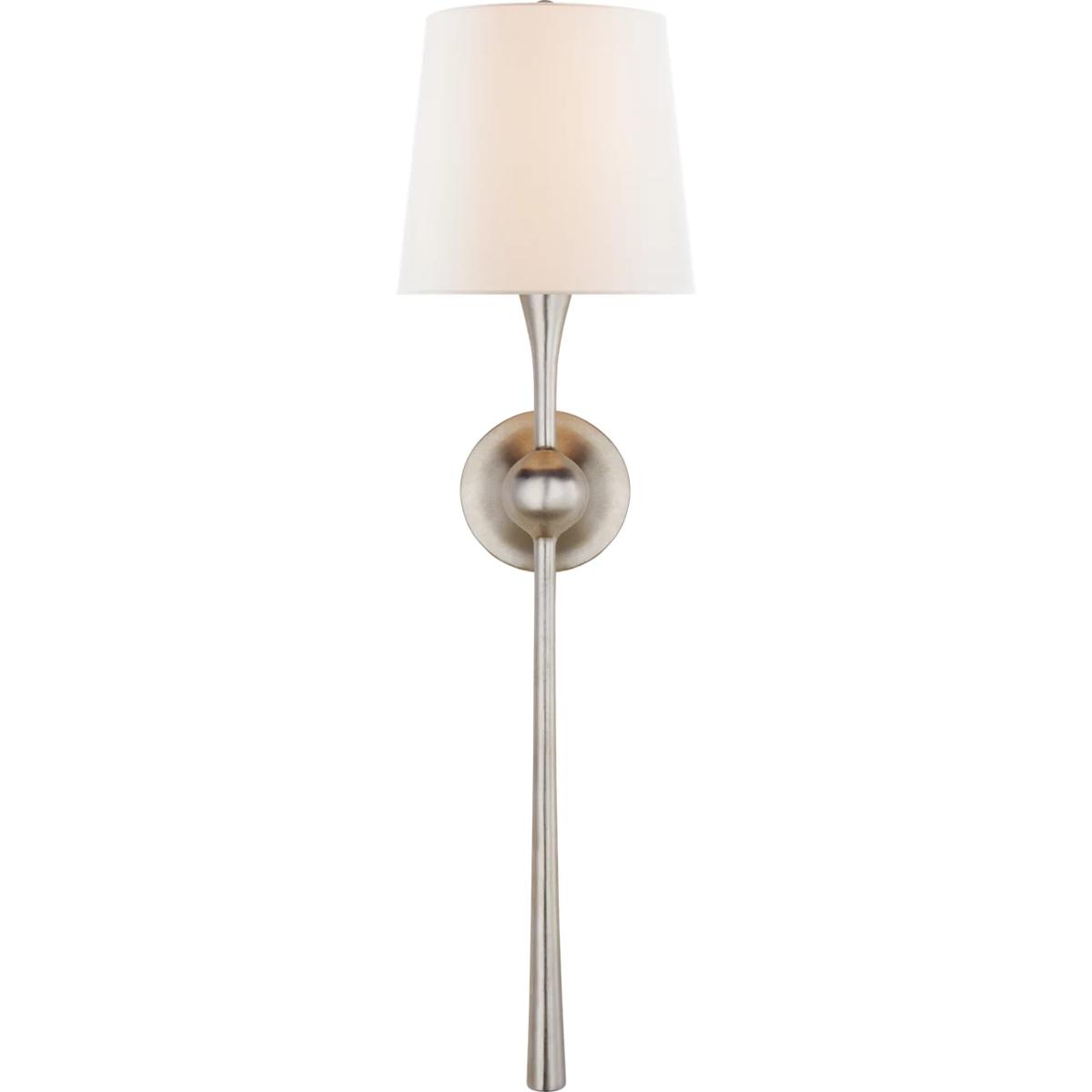 Visual Comfort Signature Collection ARN2302BSL-L AERIN Dover 1 Light 7.5 inch Burnished Silver Leaf Tail Sconce Wall Light, Large