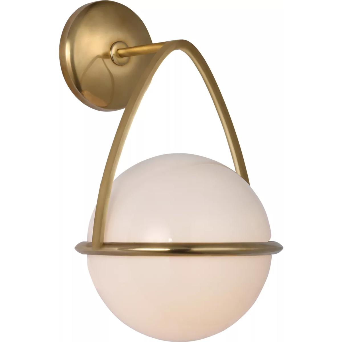 Visual Comfort Signature Collection ARN2362HAB-WG AERIN Lisette LED 8 inch Hand-Rubbed Antique Brass Bracketed Sconce Wall Light