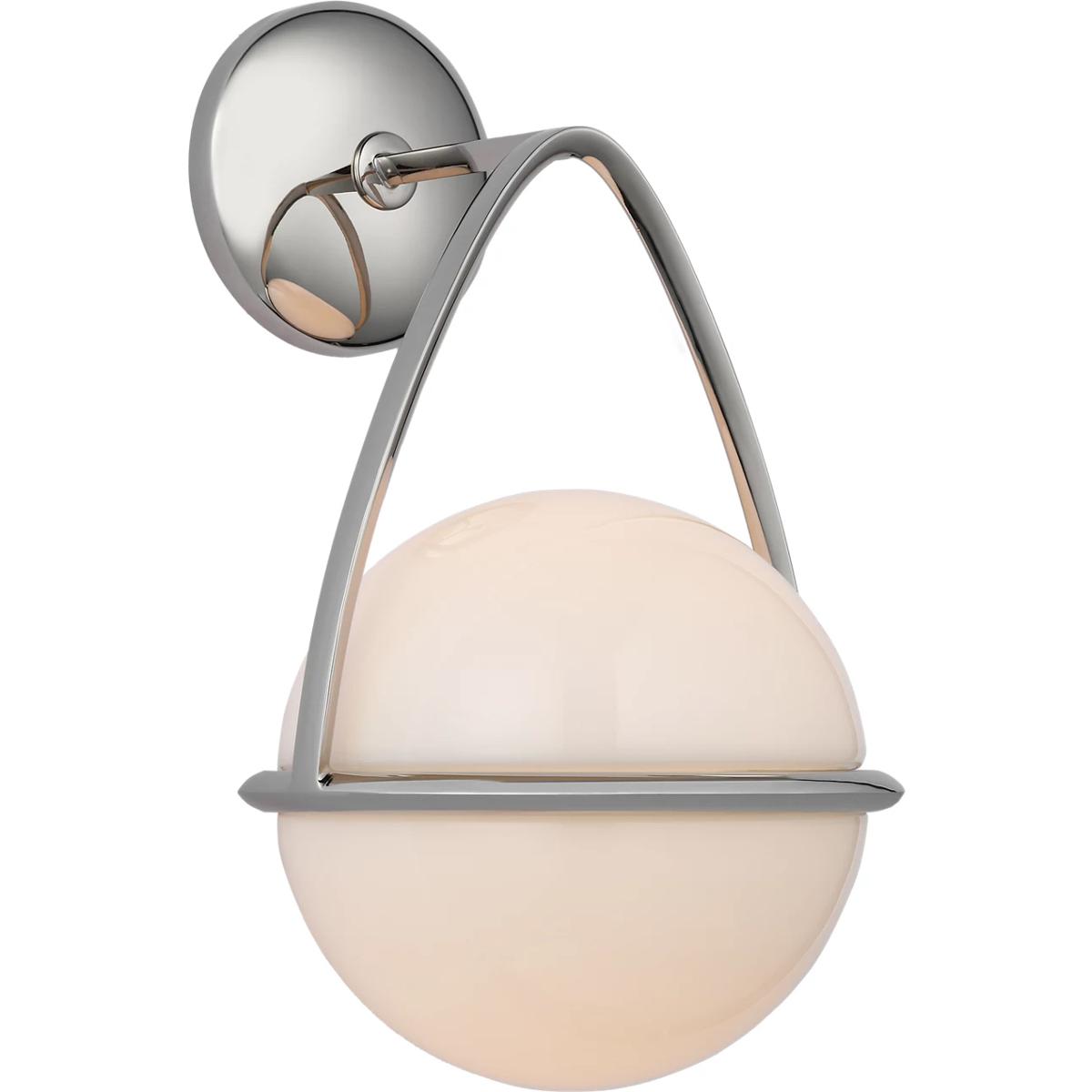 Visual Comfort Signature Collection ARN2362PN-WG AERIN Lisette LED 8 inch Polished Nickel Bracketed Sconce Wall Light