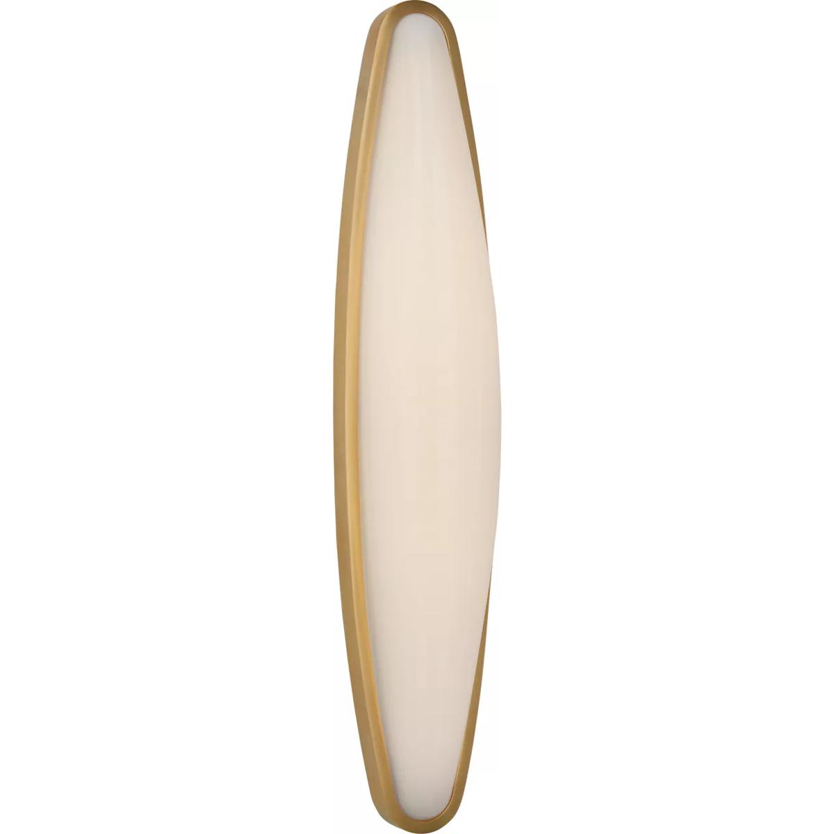 Visual Comfort Signature Collection ARN2401HAB-WG AERIN Ezra LED 4.75 inch Hand-Rubbed Antique Brass Bath Sconce Wall Light, Large