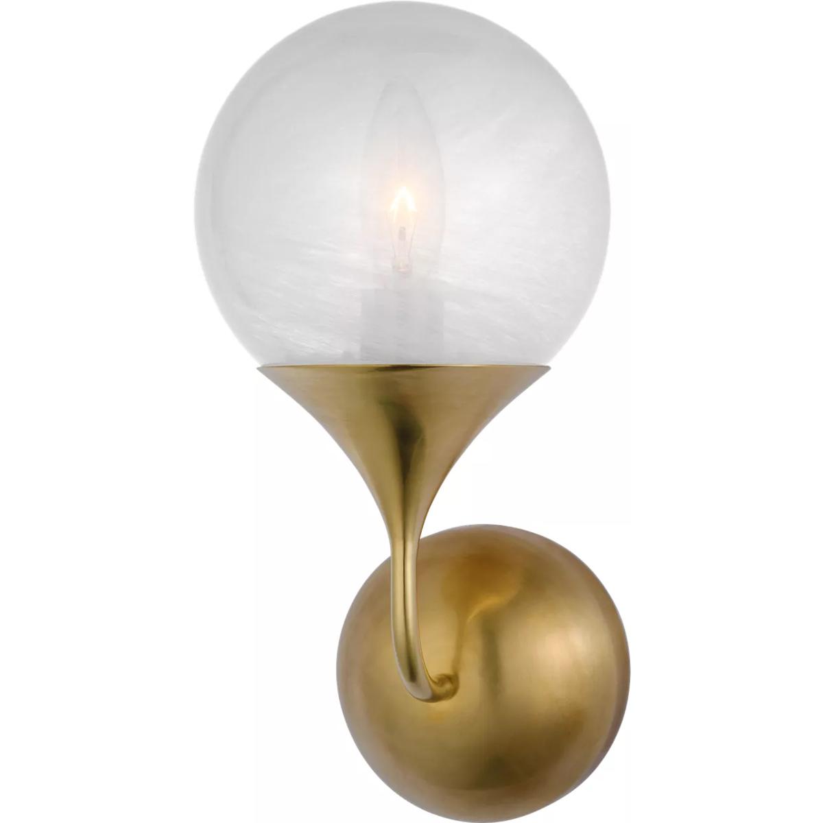 Visual Comfort Signature Collection ARN2404HAB-WG AERIN Cristol 1 Light 6 inch Hand-Rubbed Antique Brass Single Sconce Wall Light, Small