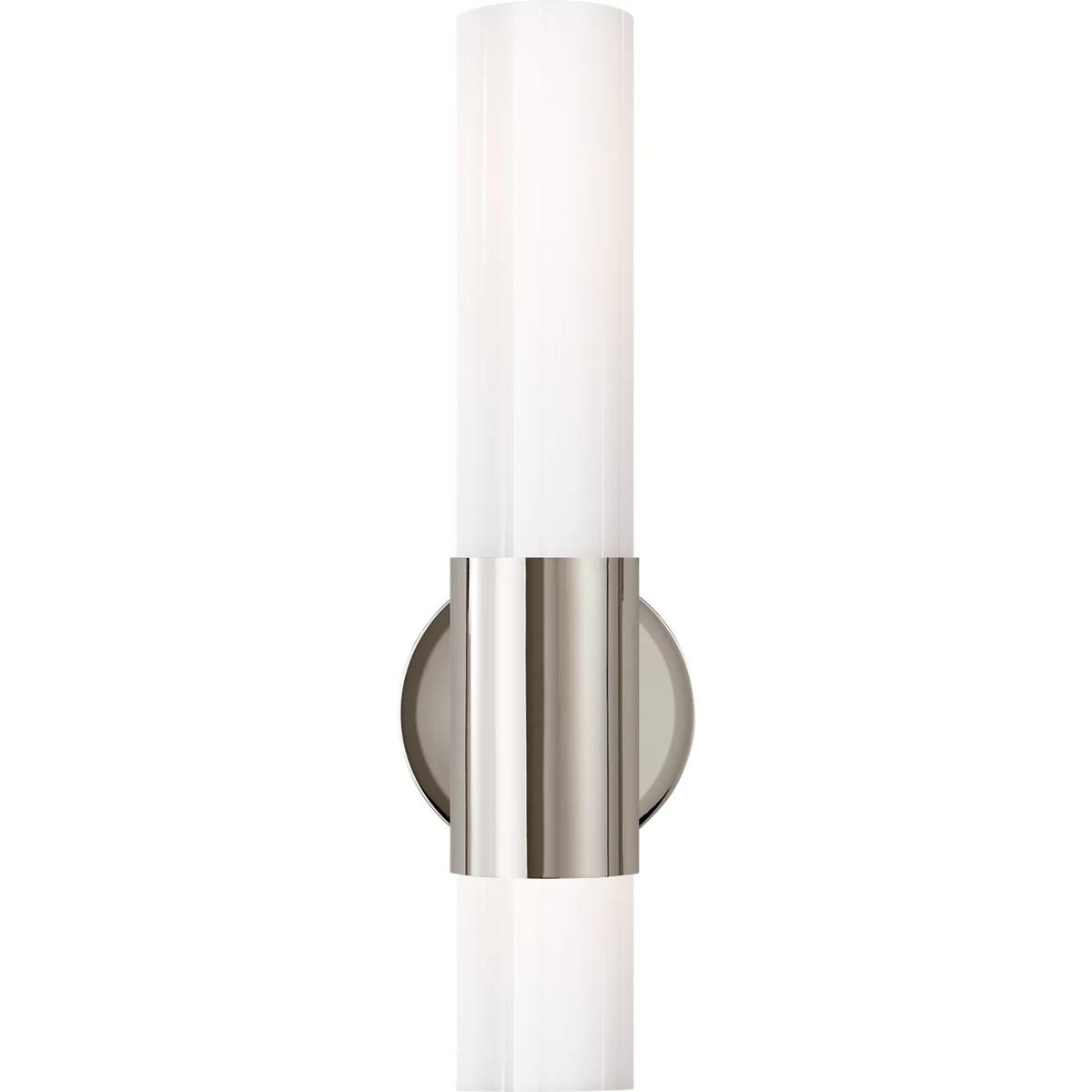 Visual Comfort Signature Collection ARN2611PN-WG AERIN Penz 2 Light 4.5 inch Polished Nickel Cylindrical Bath Sconce Wall Light, Medium