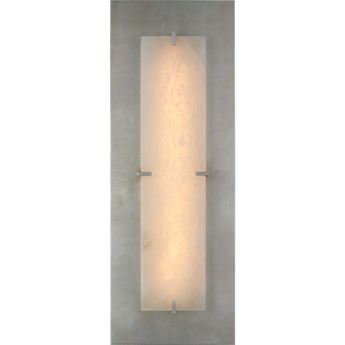 Visual Comfort Signature Collection ARN2923BSL/ALB AERIN Dominica LED 10 inch Burnished Silver Leaf and Alabaster Rectangle Sconce Wall Light, Large