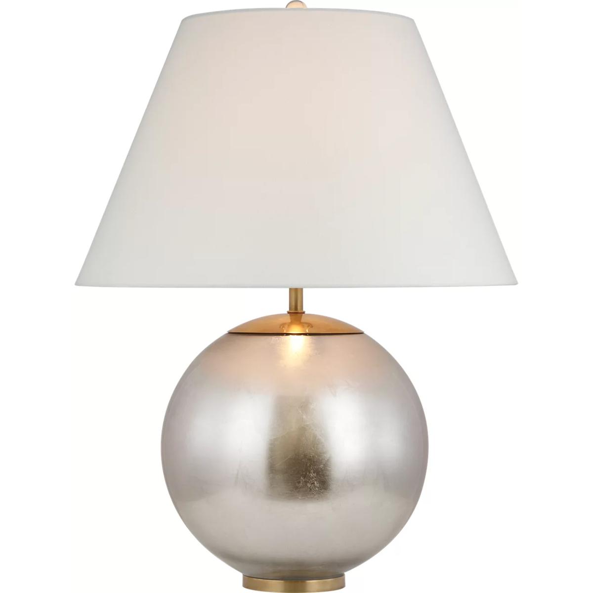 Visual Comfort Signature Collection ARN3001BSL-L AERIN Morton 30.5 inch 15 watt Burnished Silver Leaf Table Lamp Portable Light, Large