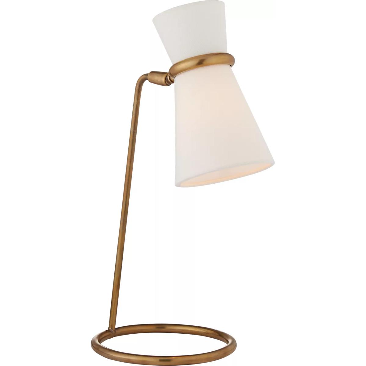 Lighting New York R-ARN3003HAB-L Visual Comfort AERIN Clarkson 17 inch 40 watt Hand-Rubbed Antique Brass Table Lamp Portable Light ARN3003HAB-L - Open