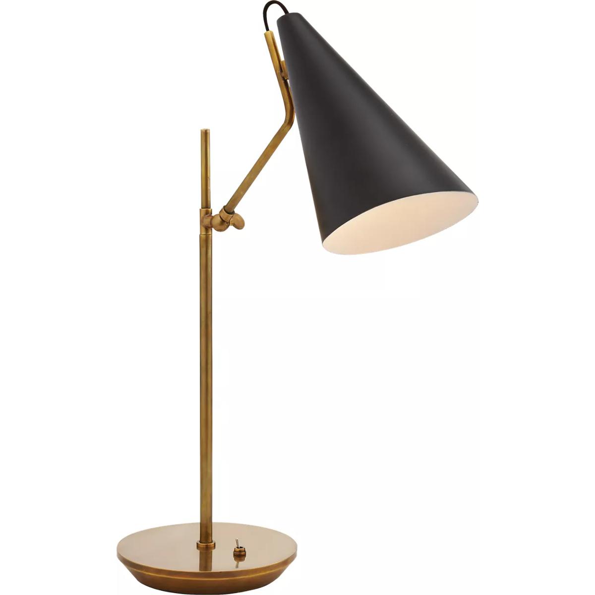Visual Comfort Signature Collection ARN3010HAB-BLK AERIN Clemente 20.75 inch 60 watt Brass with Black Table Lamp Portable Light