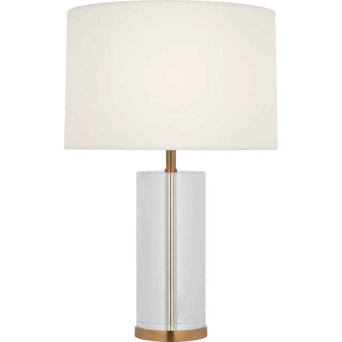 Visual Comfort Signature Collection ARN3023CG/HAB-L-CL AERIN Lineham 16 inch 2 watt Crystal and Hand-Rubbed Antique Brass Cordless Accent Lamp Portabl