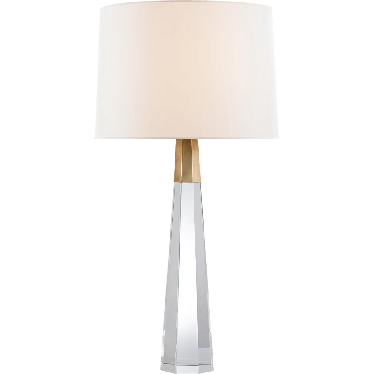 Visual Comfort Signature Collection ARN3026CG/HAB-L AERIN Olsen 32.5 inch 60 watt Crystal with Brass Table Lamp Portable Light in Crystal and Hand-Rub