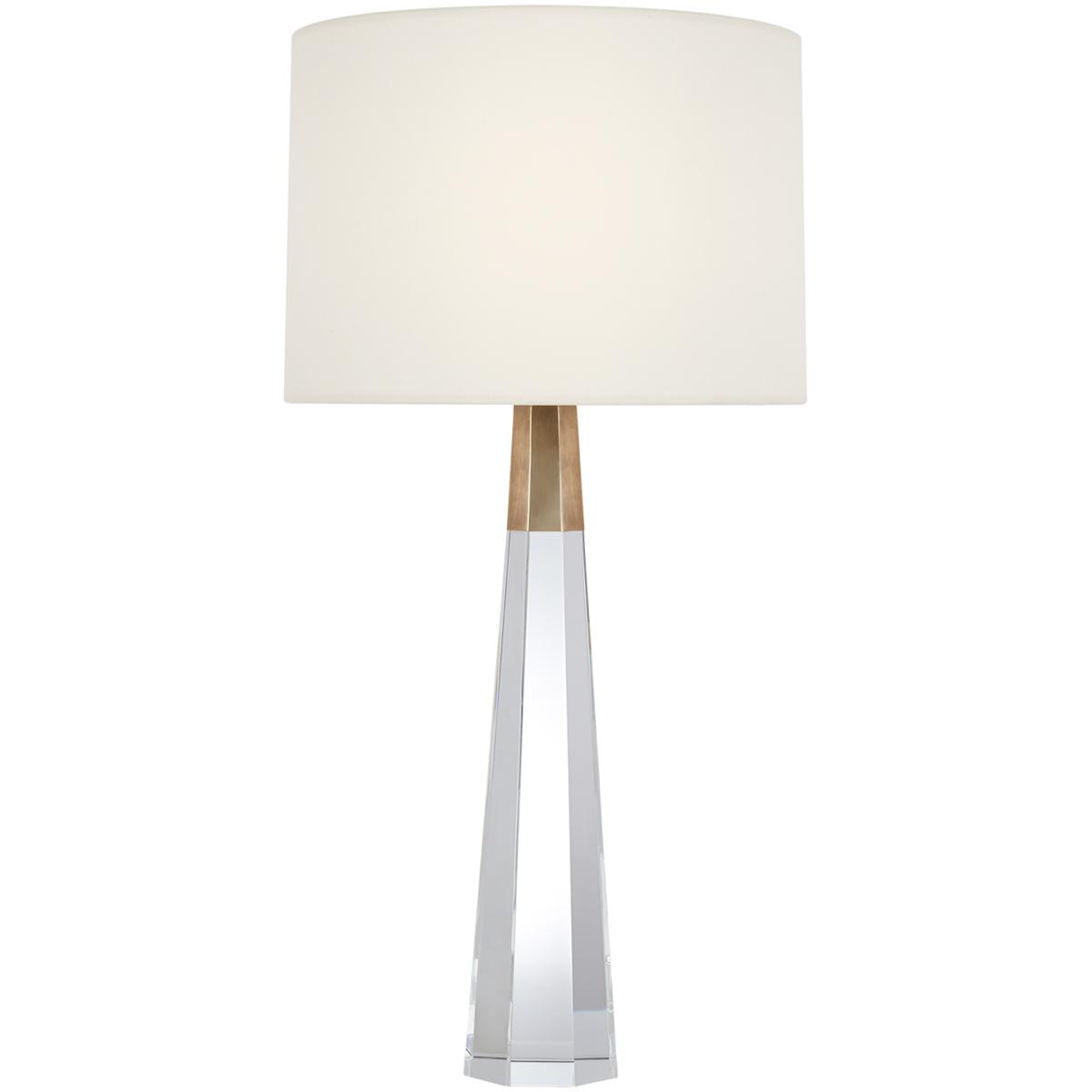 Visual Comfort Signature Collection ARN3026CG/HAB-L-CL AERIN Olsen 32.5 inch 5 watt Crystal and Hand-Rubbed Antique Brass Cordless Table Lamp Portable