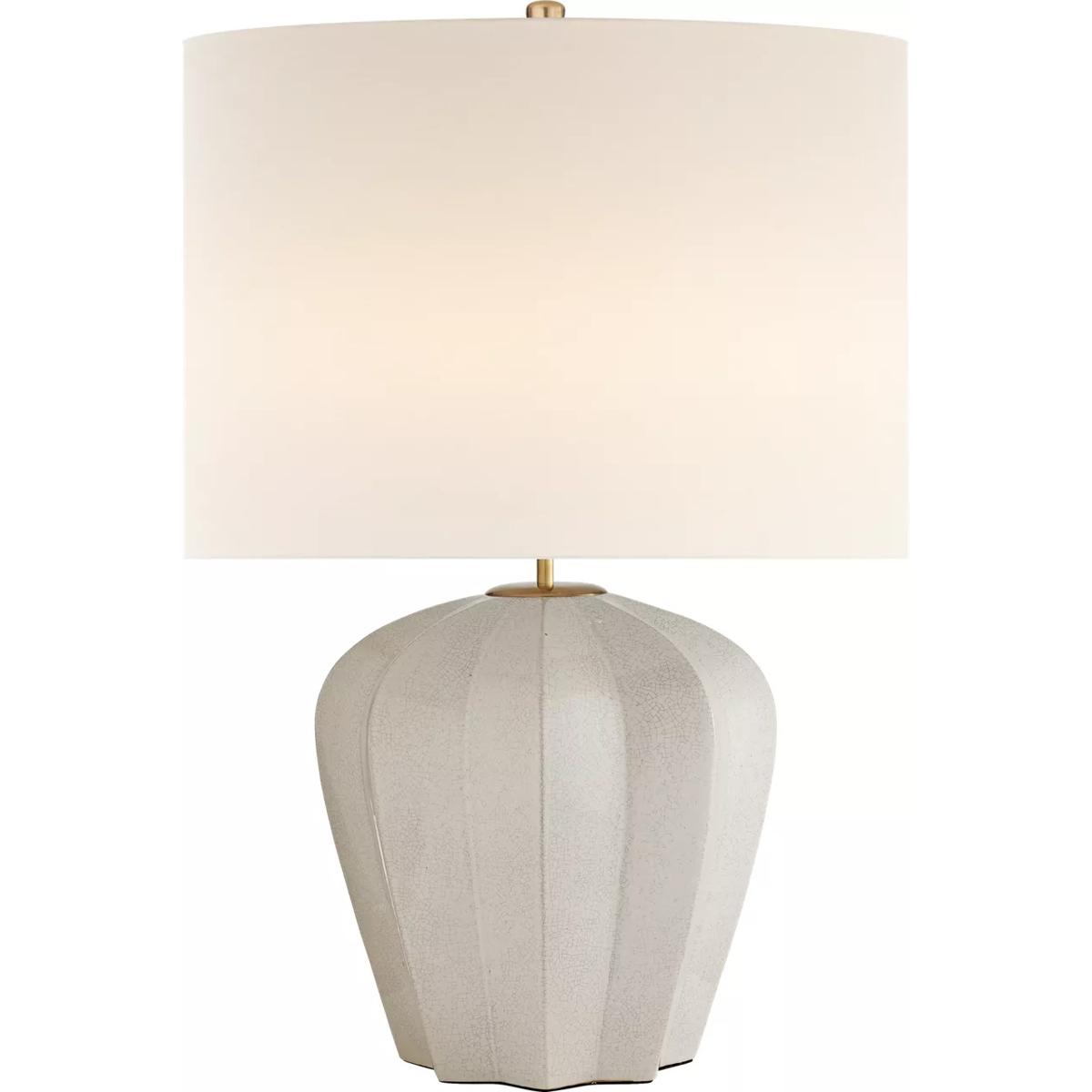 Visual Comfort Signature Collection ARN3611BC-L AERIN Pierrepont 30 inch 75 watt Bone Craquelure Table Lamp Portable Light, Medium