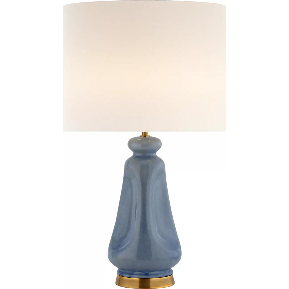 Lighting New York R-ARN3614PBC-L Visual Comfort AERIN Kapila 29 inch 60 watt Polar Blue Crackle Table Lamp Portable Light ARN3614PBC-L - Open Box