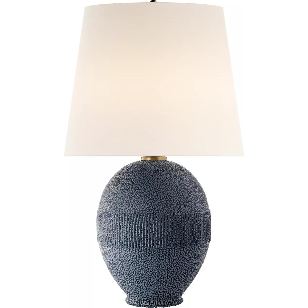 Visual Comfort Signature Collection ARN3655BLB-L AERIN Toulon 27.25 inch 75 watt Beaded Blue Table Lamp Portable Light in Beaded Blue Porcelain