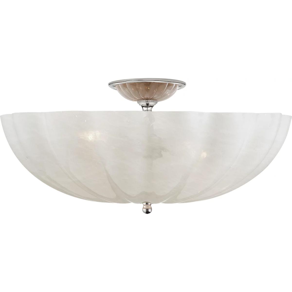 Visual Comfort Signature Collection ARN4001PN-WG AERIN Rosehill 4 Light 21 inch Polished Nickel Semi-Flush Mount Ceiling Light, Large