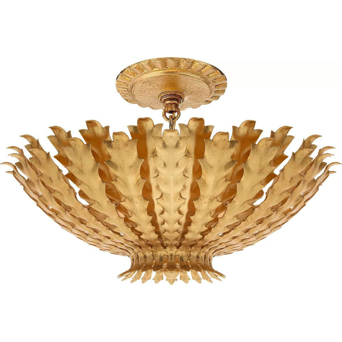 Visual Comfort Signature Collection ARN4011G AERIN Hampton 3 Light 16.75 inch Gild Chandelier Ceiling Light, Small