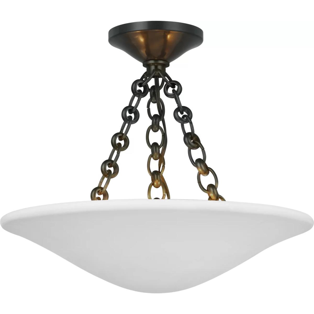Visual Comfort Signature Collection ARN4425BZ-PW AERIN Mollino LED 16 inch Bronze Semi-Flush Mount Ceiling Light