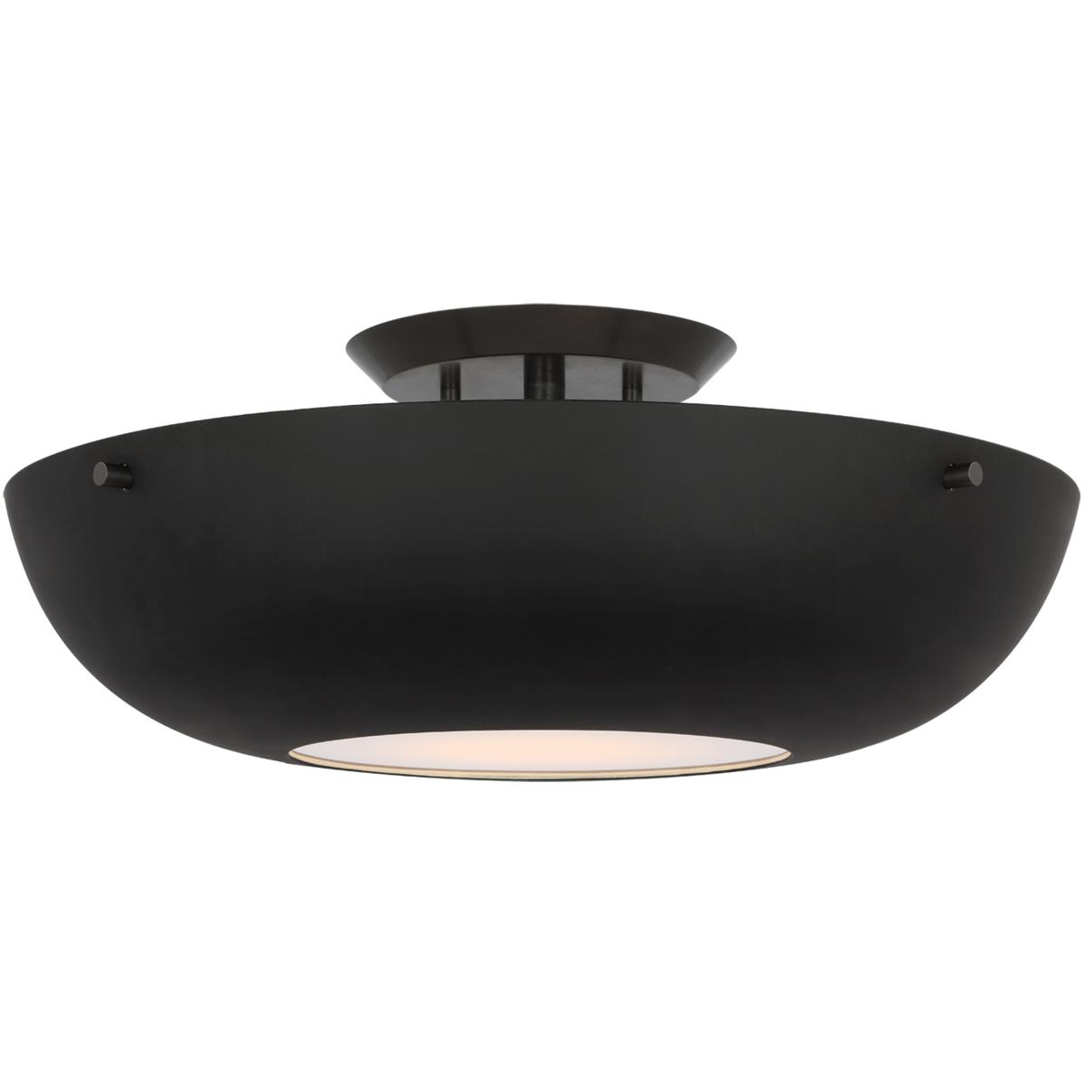 Visual Comfort Signature Collection ARN4520BZ-BLK AERIN Valencia LED 16.5 inch Bronze Flush Mount Ceiling Light in Black
