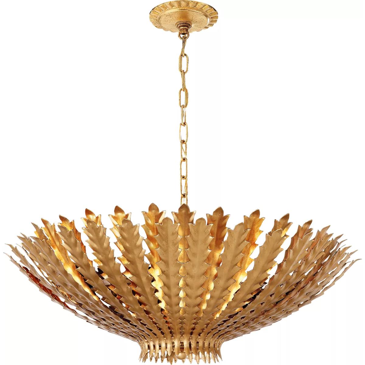 Visual Comfort Signature Collection ARN5011G AERIN Hampton 6 Light 25.5 inch Gild Chandelier Ceiling Light, Medium
